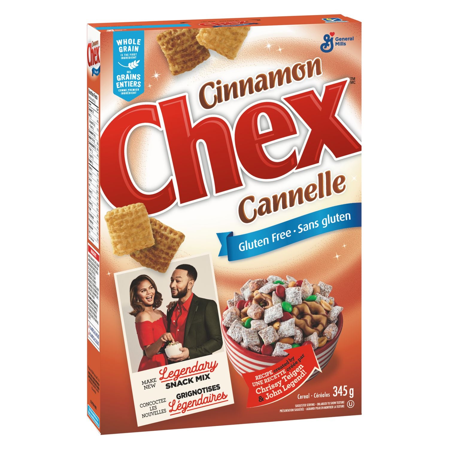 General Mills Chex Gluten Free Cinnamon Flavored Cereal 345g