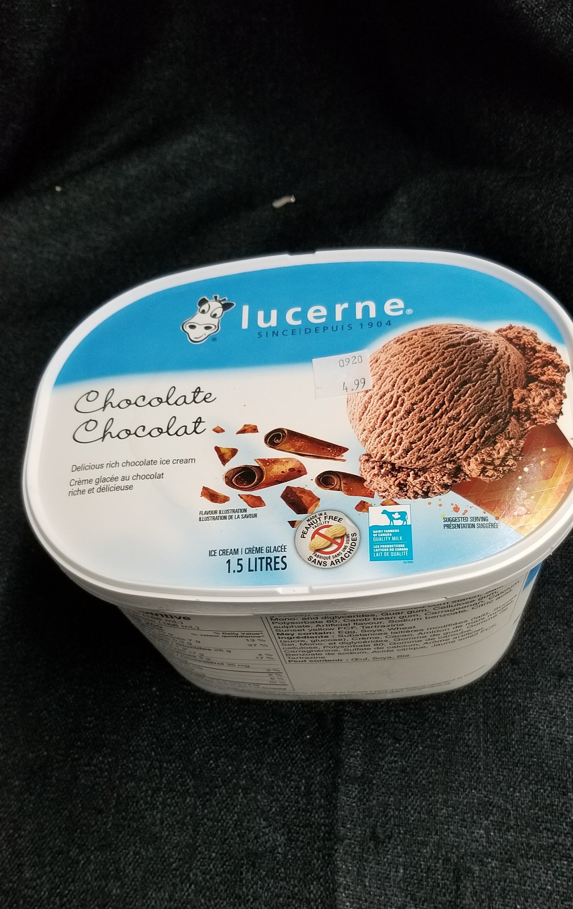 Lucerne Chocolate Ice Cream 1.5L