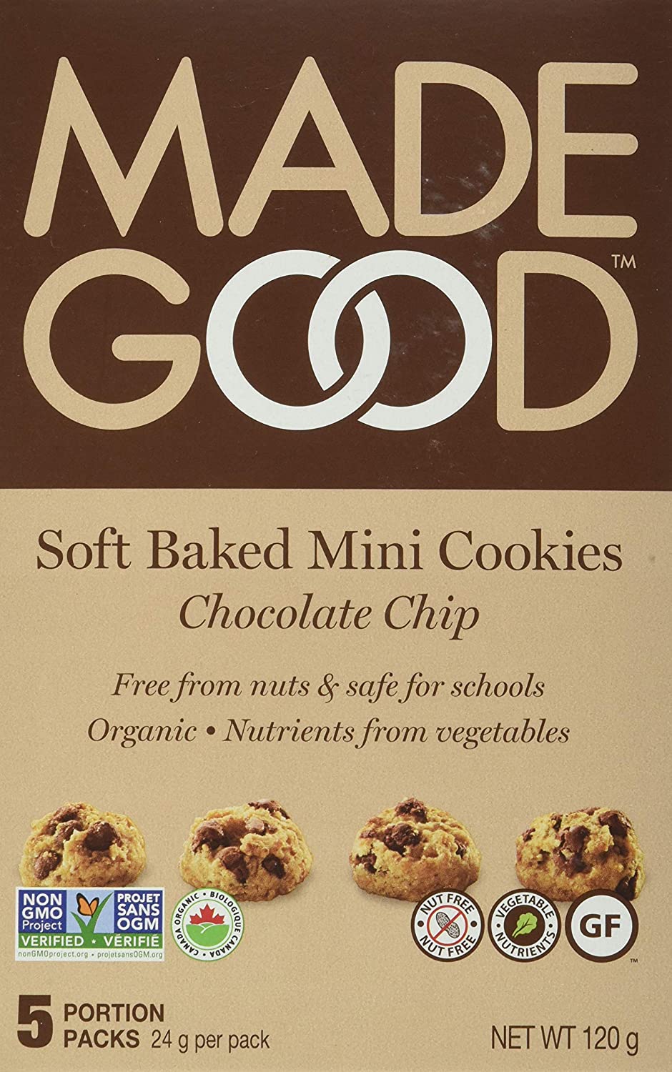 Made Good  Chocolate Chip Soft Baked Mini Cookies 5 x 120g