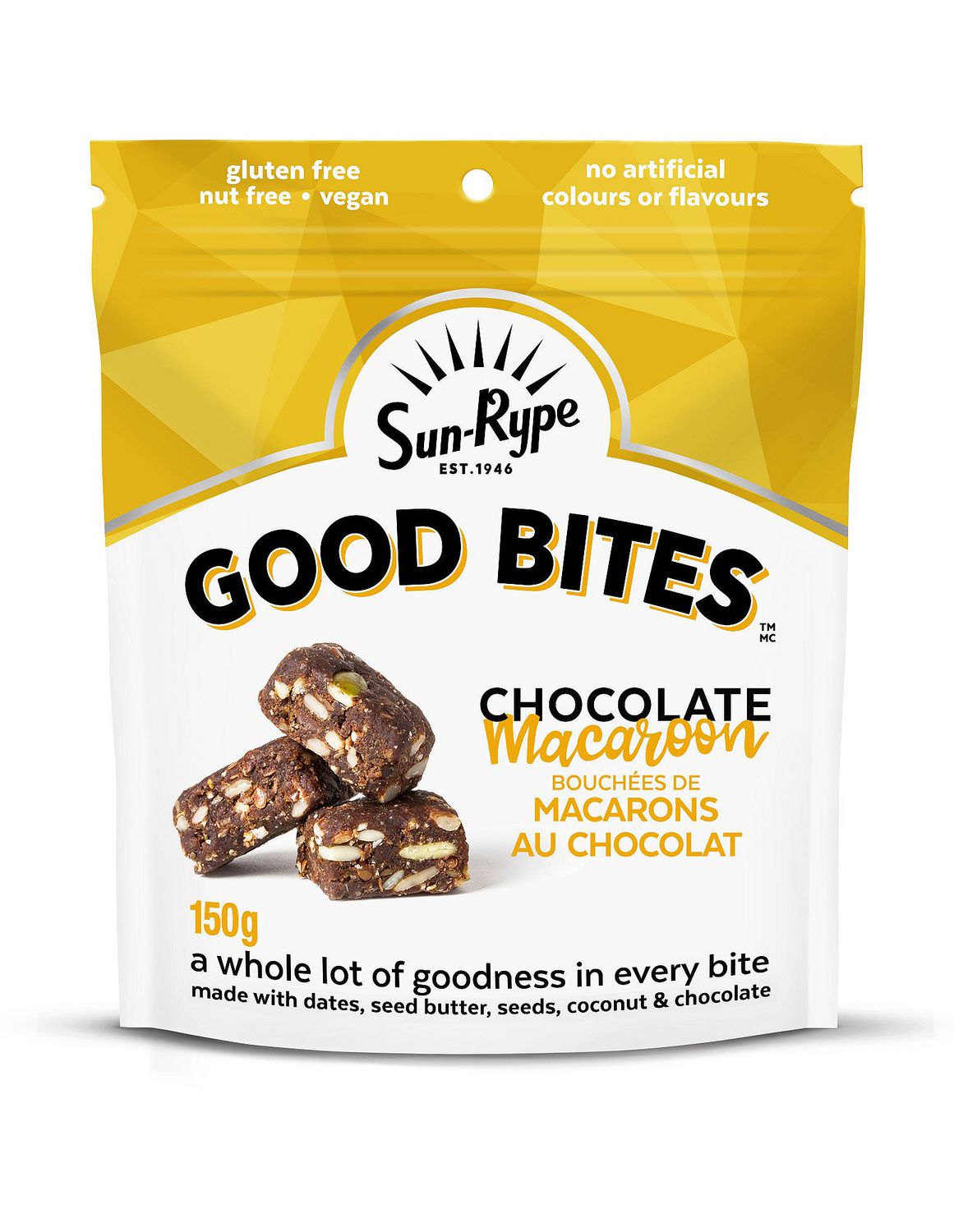 Sun-Rype Good Bites Gluten Free Chocolate Macaroon Snacks  150g