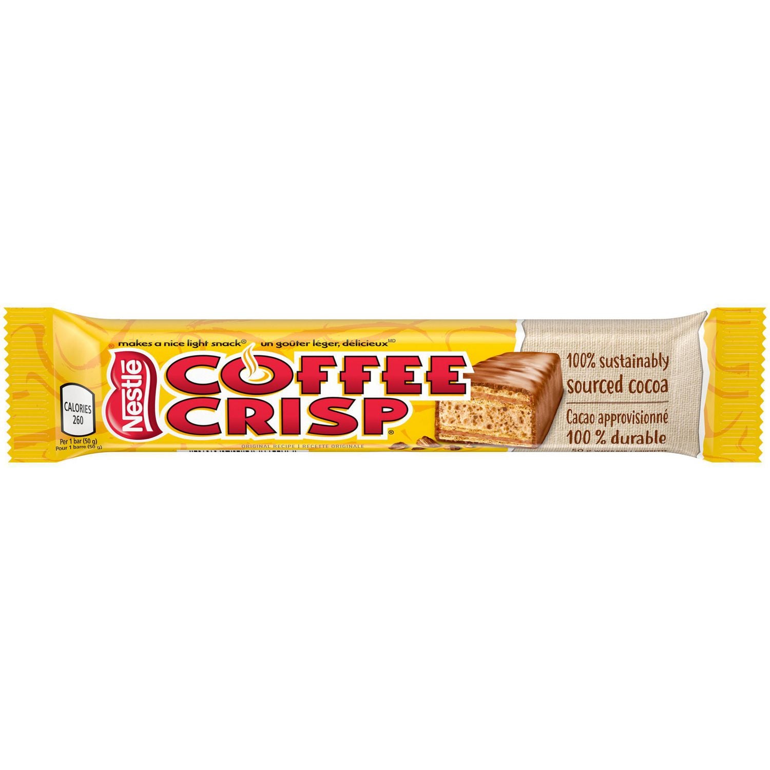 Nestle Coffee Crisp Milk Chocolate Coated Wafer Bar 50g