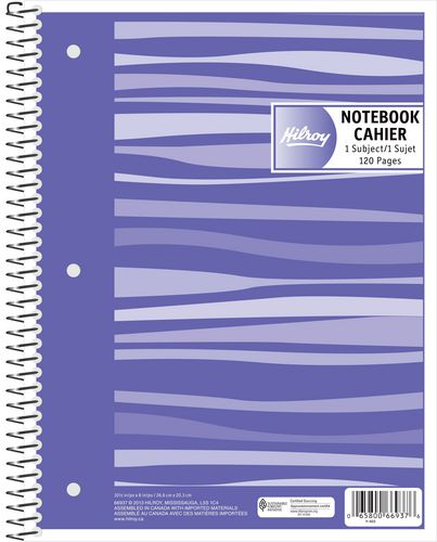 Hilroy 1 Subject Notebook 120 Pages