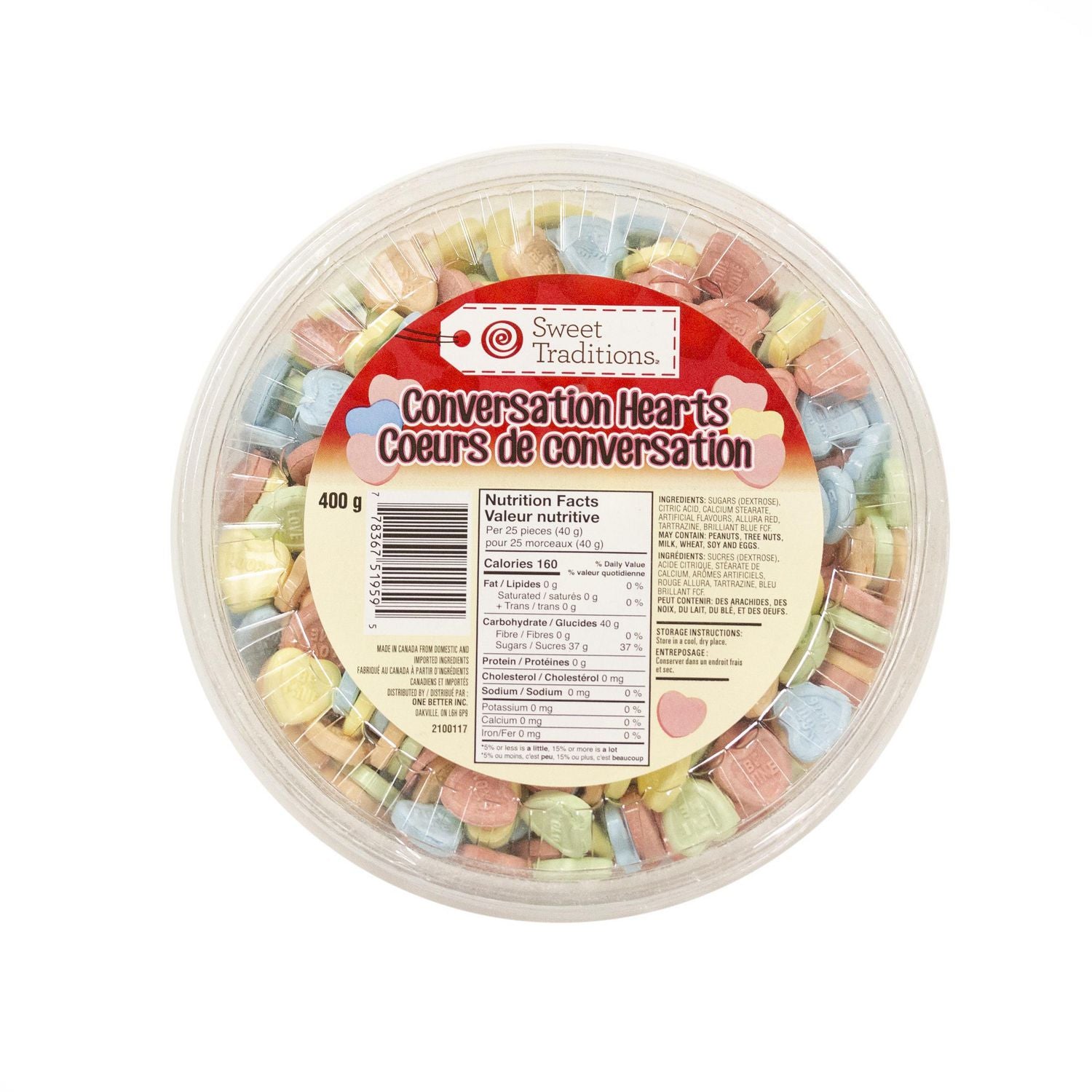 Sweet Traditions Conversation Hearts Candy 400g