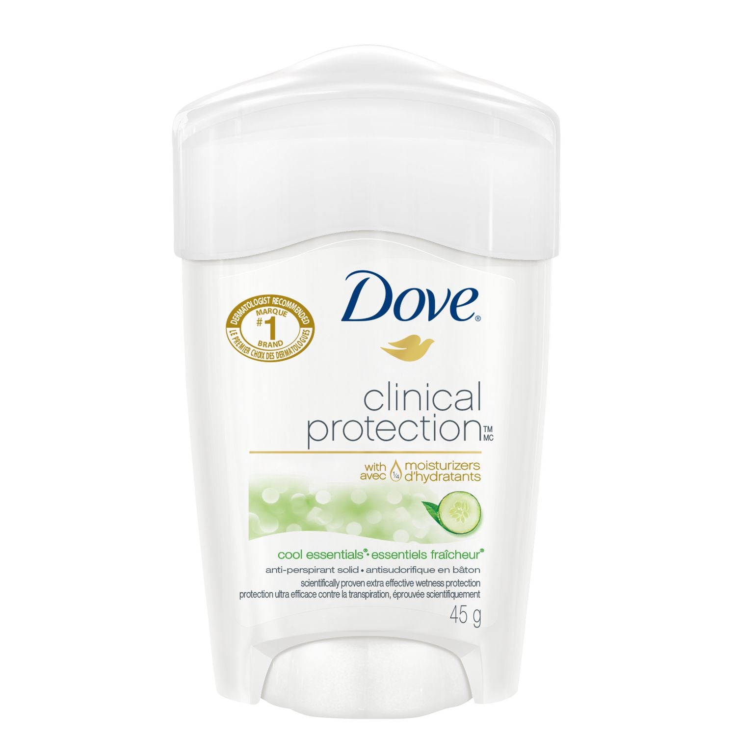 Dove Clinical Protection Cool Essentials Solid Anti-perspirant 45g