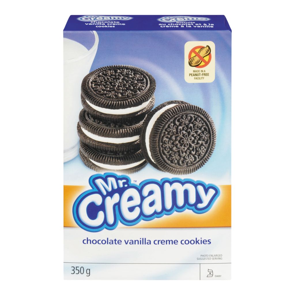 Mr. Creamy Chocolate Vanilla Creme Cookies 350g