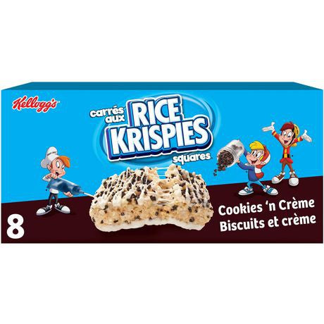 Kellogg`s Cookies`n`Creme Rice Krispies Squares 8 x  176g