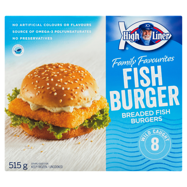 High Liner Crispy Breaded Fish Burgers 515g