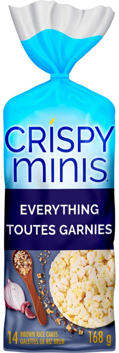 Quaker Crispy Minis Everything Gluten Free Brown Rice Cakes 168g