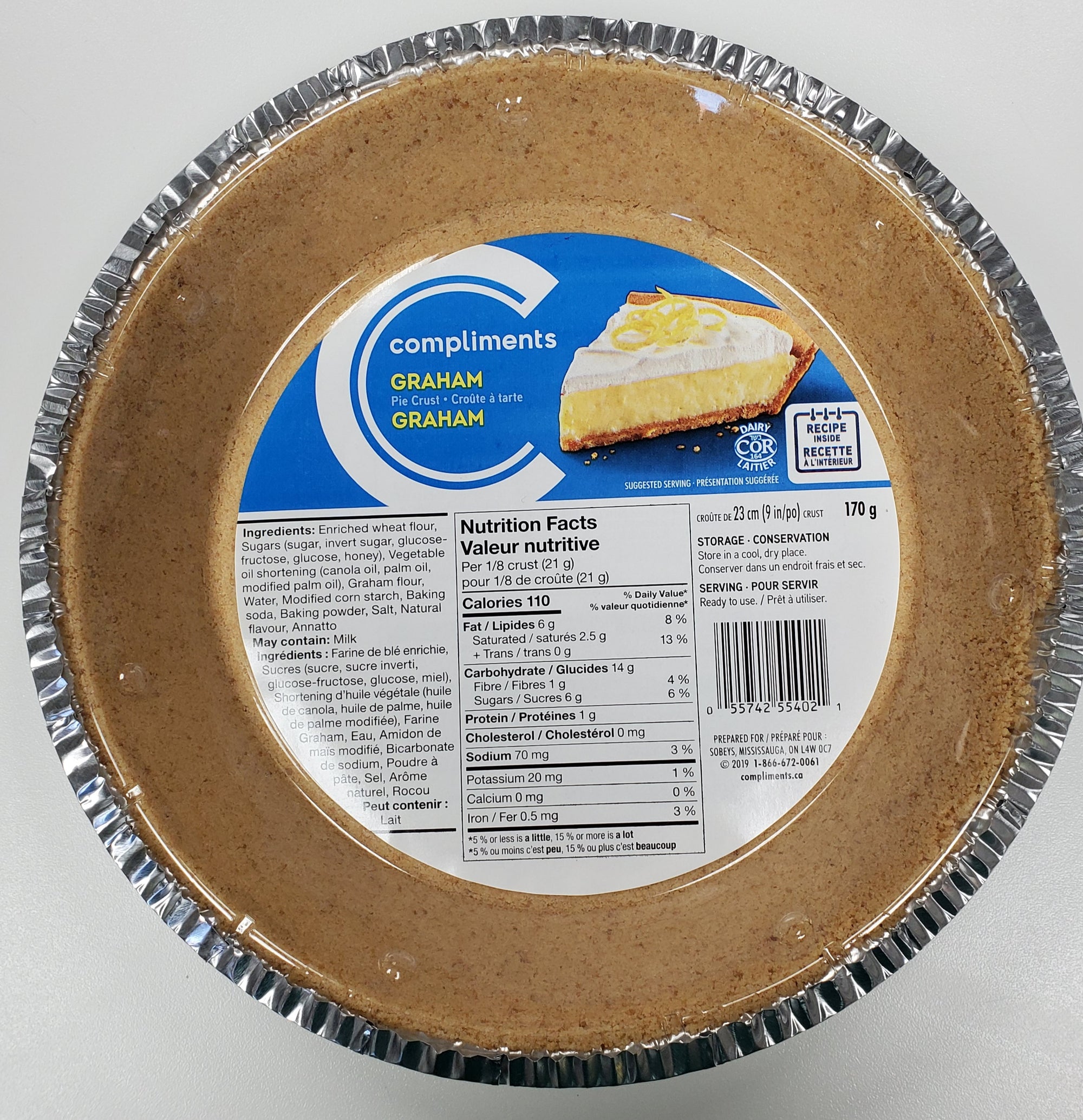 Compliments Graham Pie Crust 170g