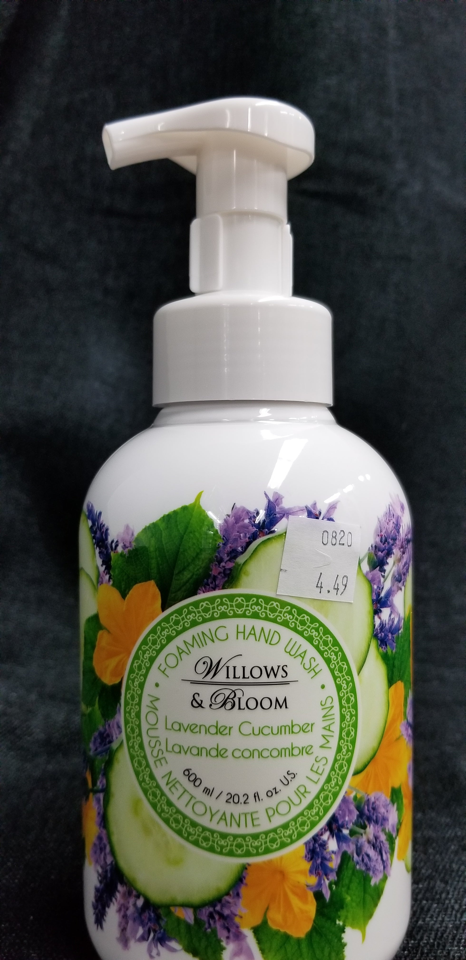 Willows & Bloom Lavender Cucumber Foaming Hand Soap 600ml