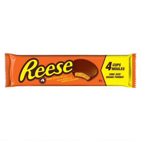 Reese King Size Peanut Butter Cups Candy 4 x 62g