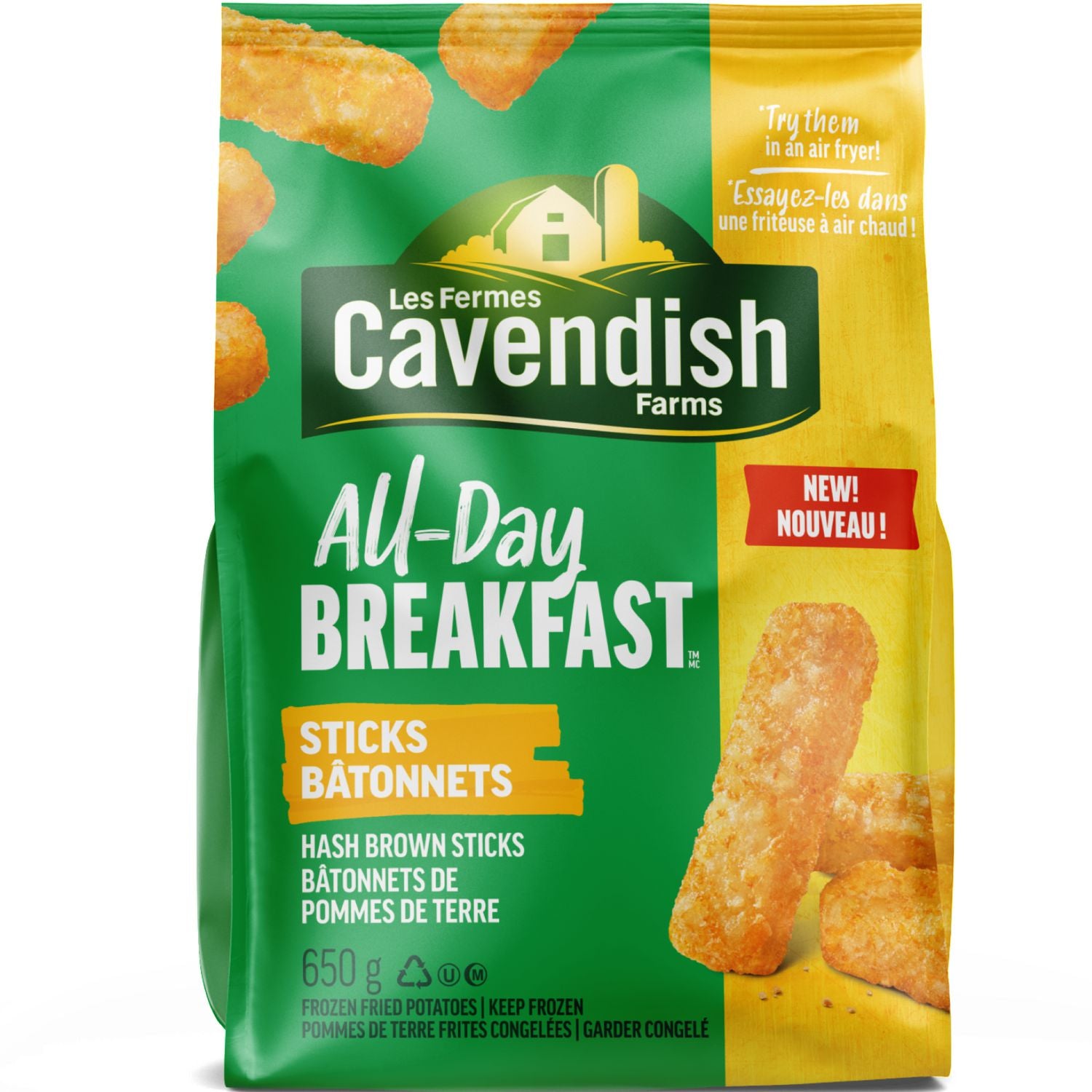 Cavendish Farms All Day Breakfast Hash Brown Sticks 650g