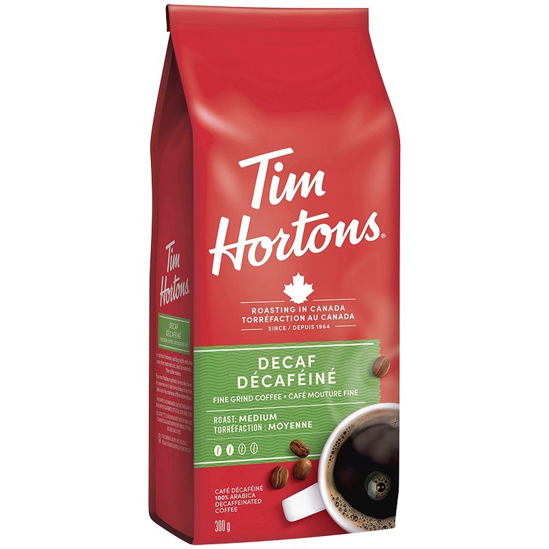 Tim Horton's  Medium Roast Decaffeinated  Coffee 300g