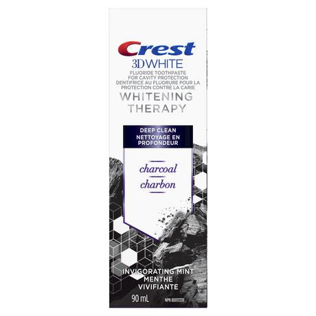 -Crest 3D White Whitening Therapy Charcoal Invigorating Mint Deep Clean Toothpaste 90ml