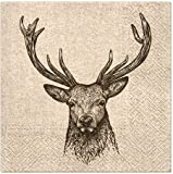 Paw Decor Deer Lunch Napkin 20pk