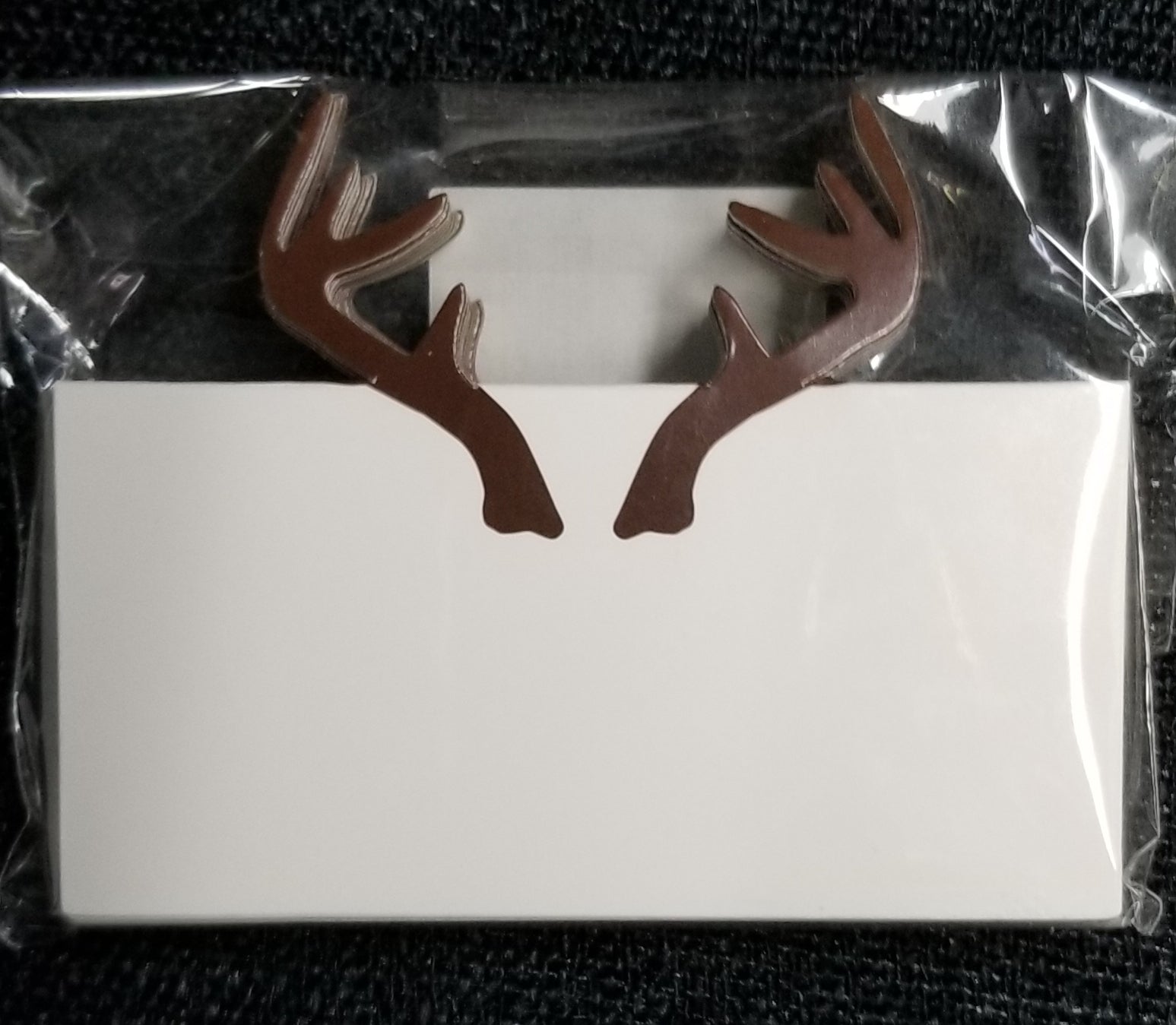 Deer Antler 3" x 1.5" Placecard 12ct