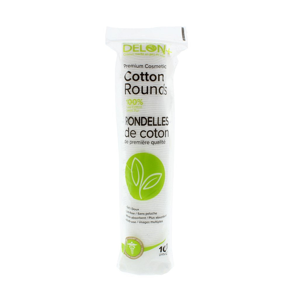 Delon+ Premium Cosmetic Cotton Rounds 100ct