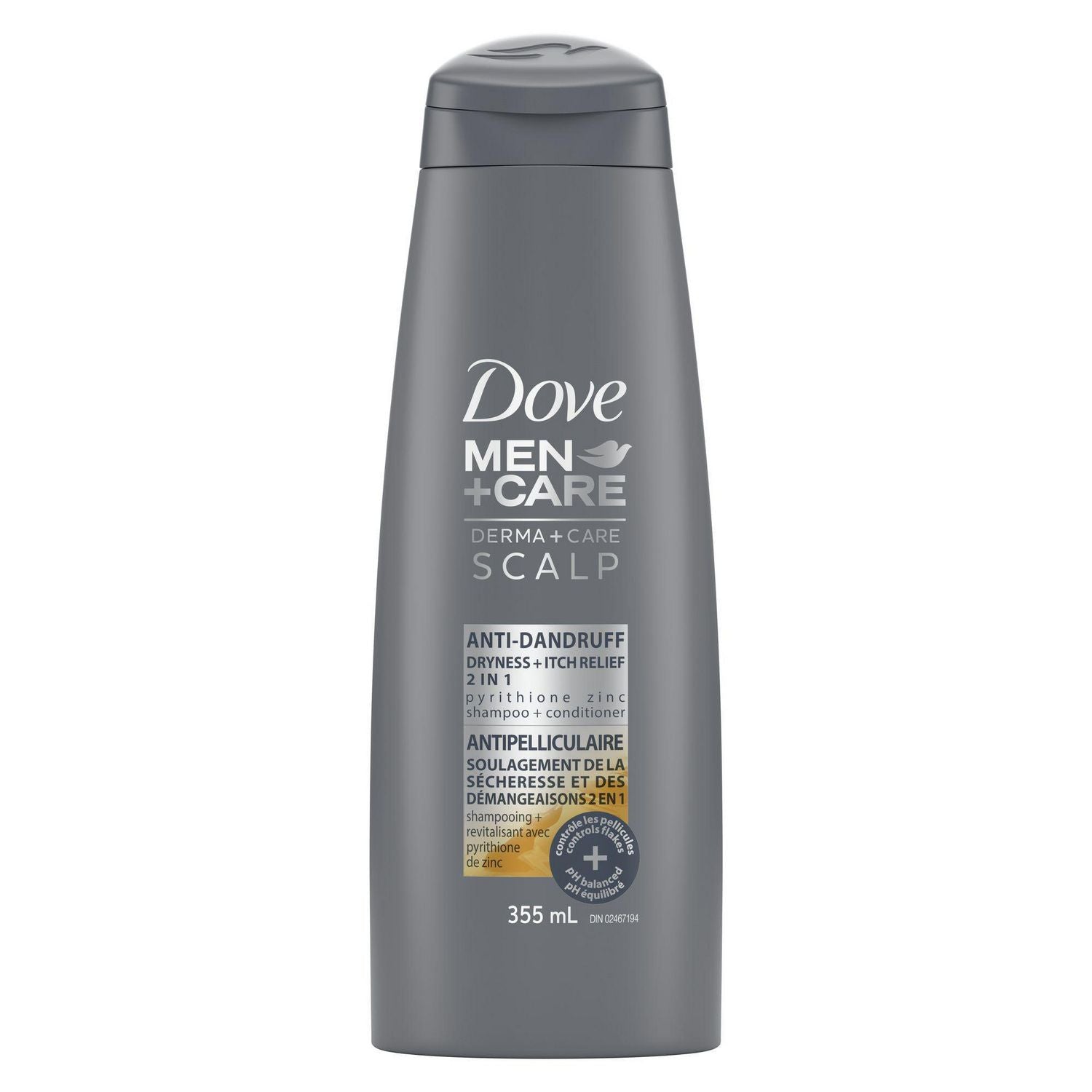 Dove Men+ Care Anti-Dandruff Dryness + Itch Relief 2 in 1 Shampoo & Conditioner 355ml