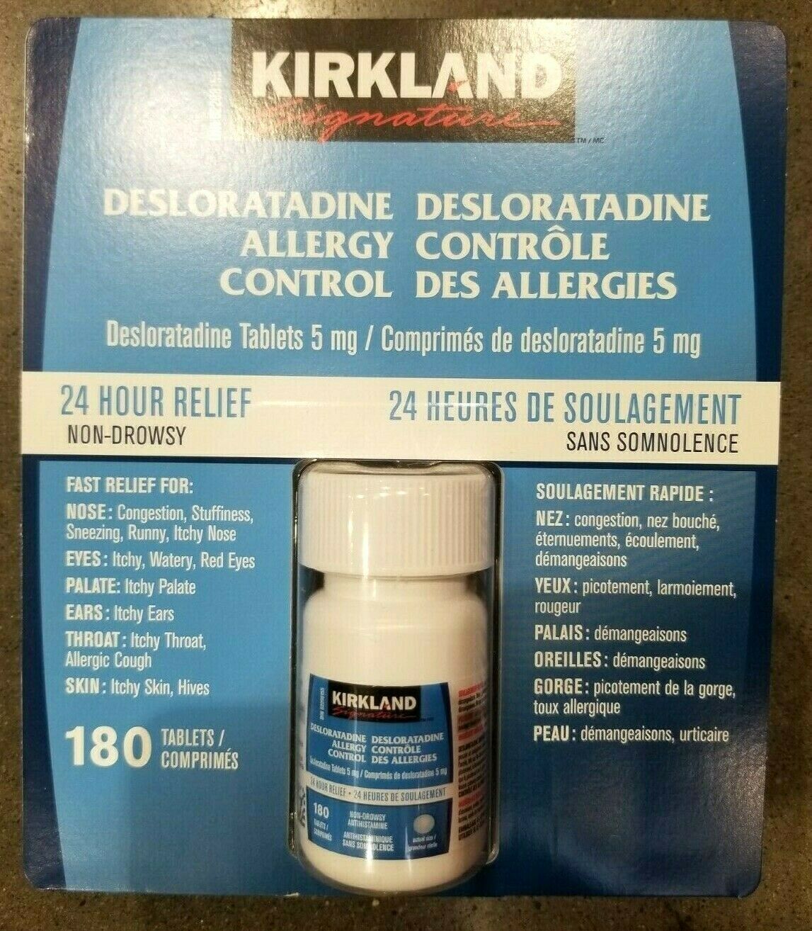 Kirkland Signature Desloratadine Allergy Control Tablets 180ct