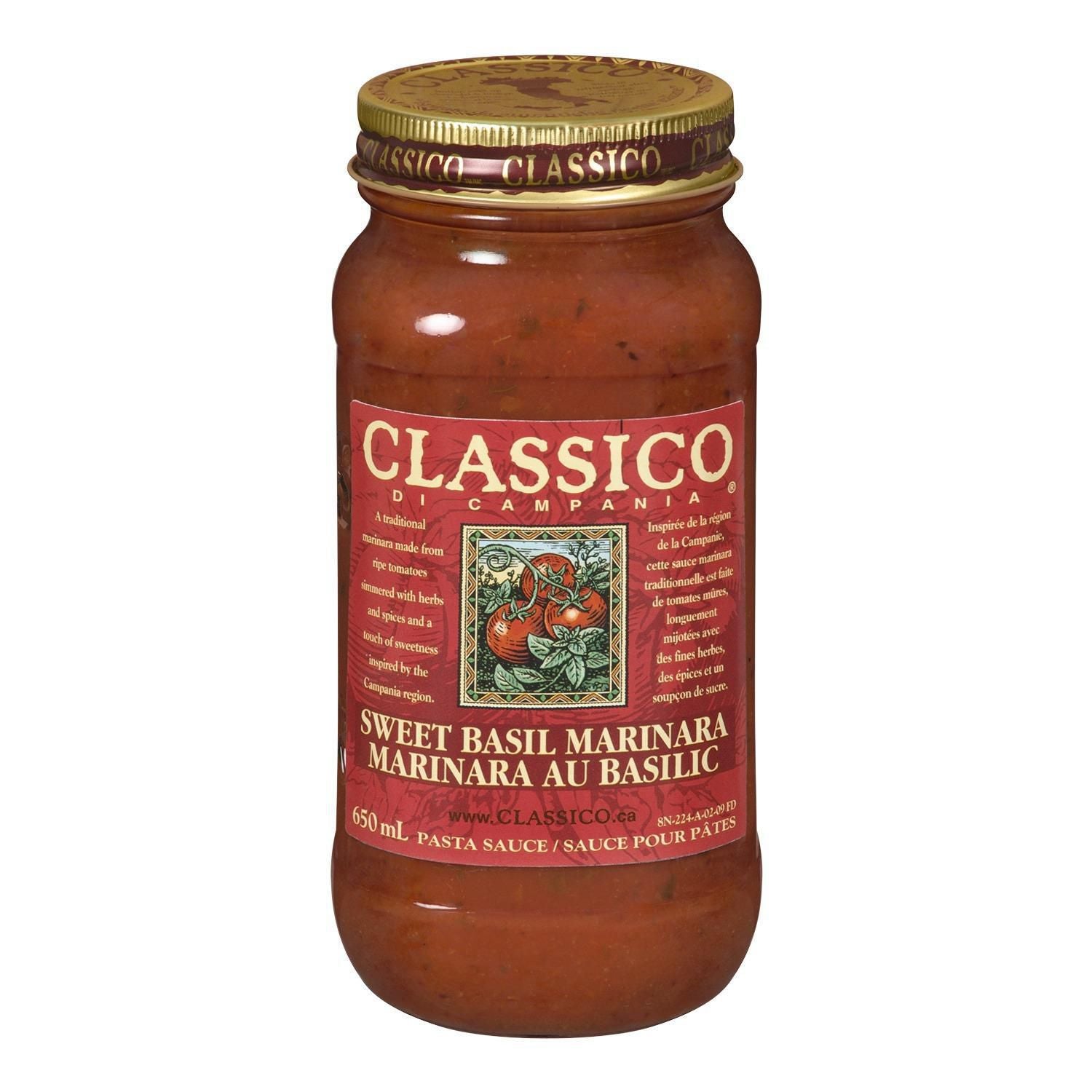 Classico Di Campania Sweet Basil Marinara Pasta Sauce 650ml