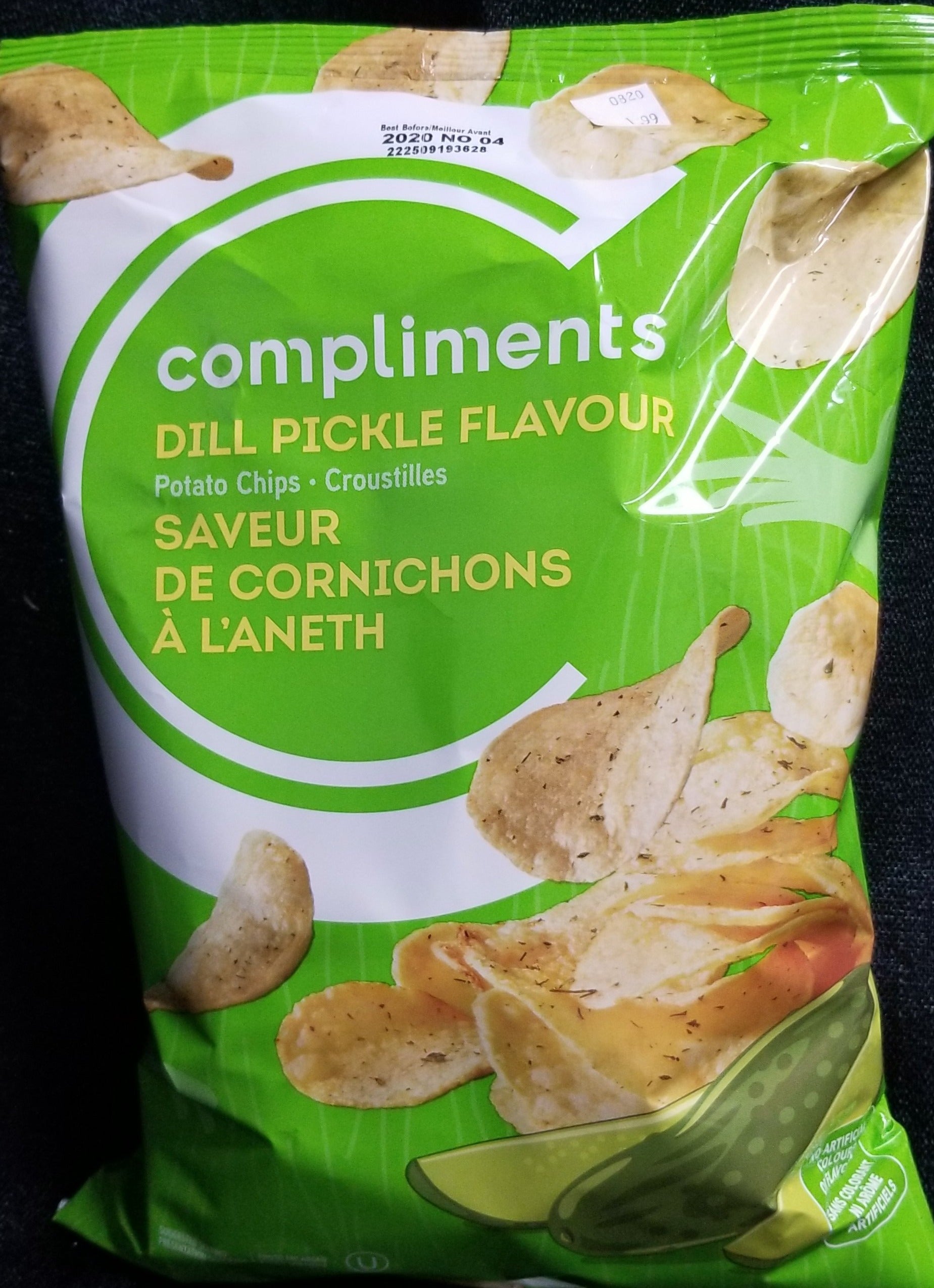 Compliments Dill Pickle Flavour Potato Chips 200g