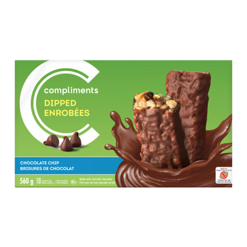 Compliments Chocolate Chip Dipped Granola Bars 560g 18ct