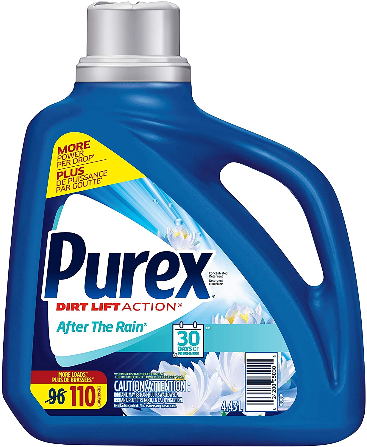 Purex After The Rain Scent Dirt Lift Action Liquid Laundry Detergent 4.43L