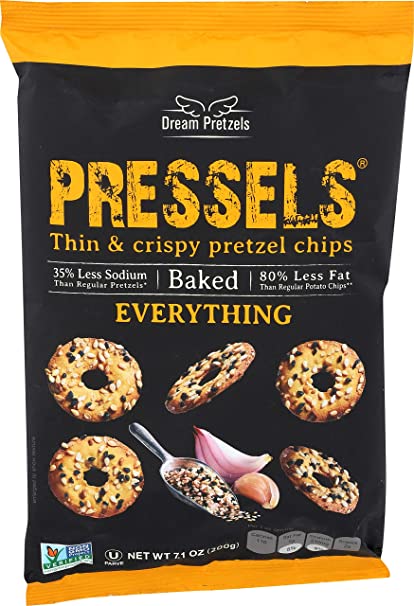 Dream Pretzels Pressels Everything Thin & Crispy Pretzel Chips 200g