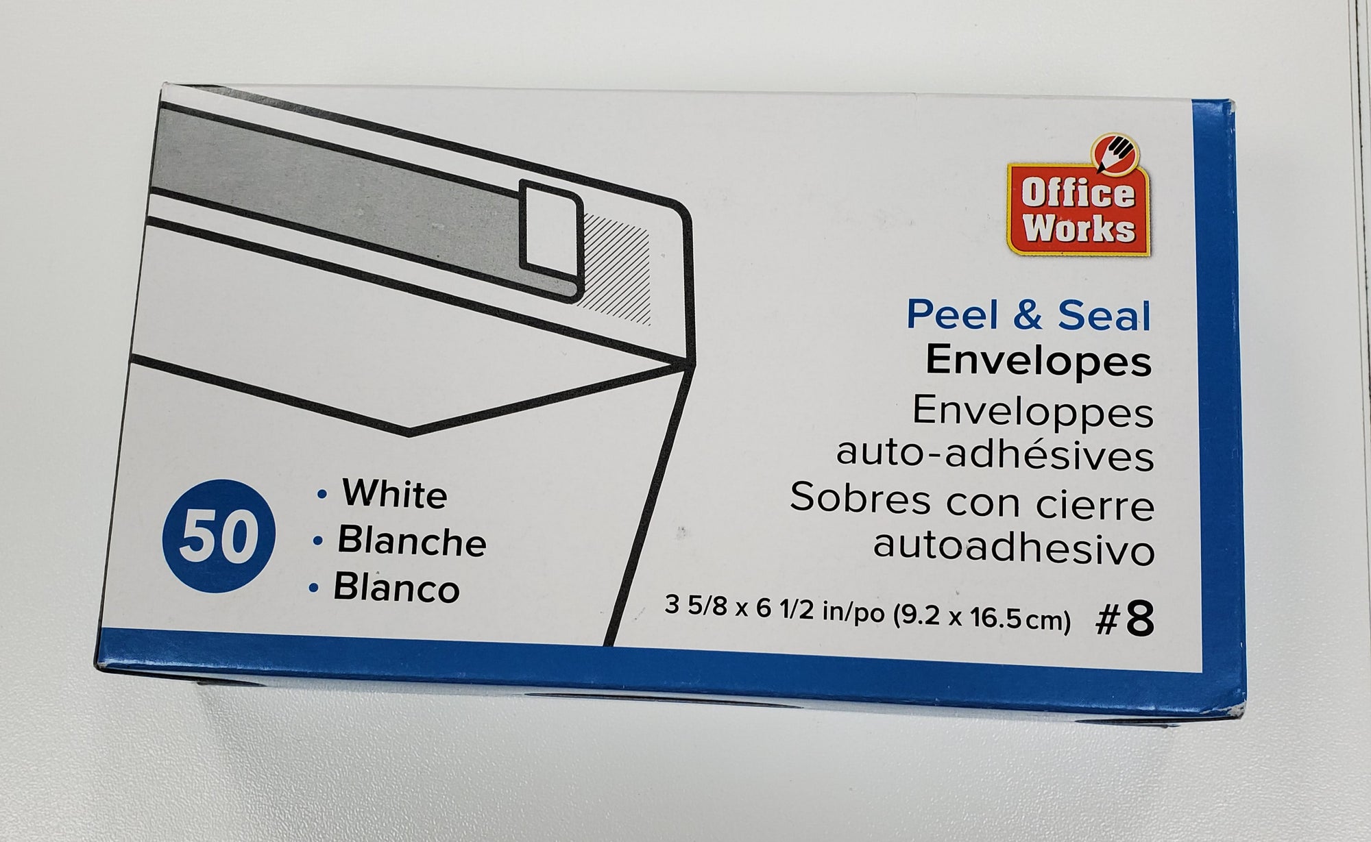 Office Works Peel & Seal #8  Envelopes 50pk