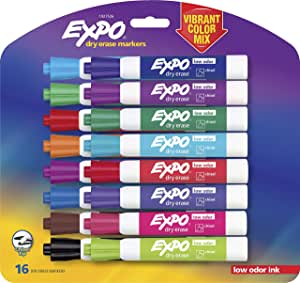 Expo Dry Erase Low Odor Intense Colors Markers 16ct