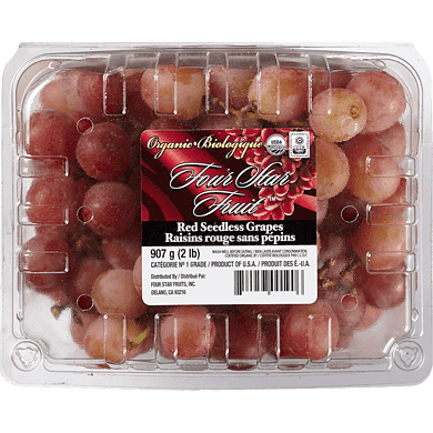 Farmers Market Red Seedless Grapes 2lbs