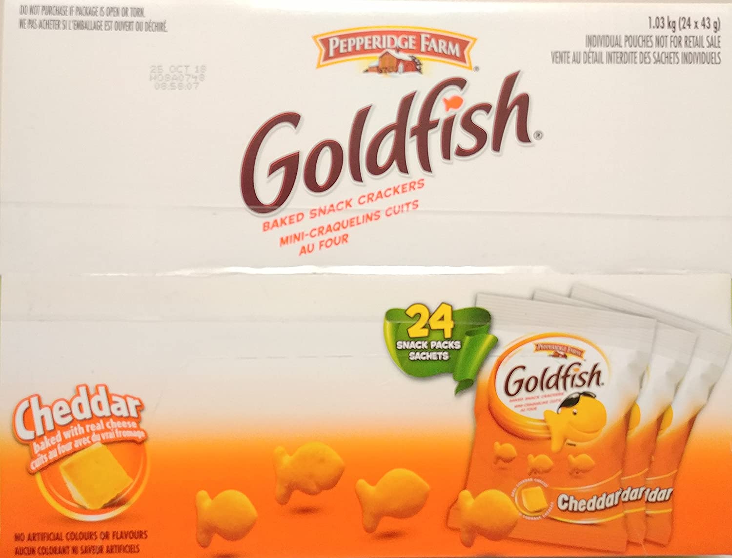 Pepperidge Farm Cheddar Goldfish Crackers 24ct