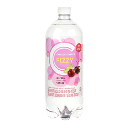 Compliments Diet Fizzy Cherry Sparkling Water 12 x 1L