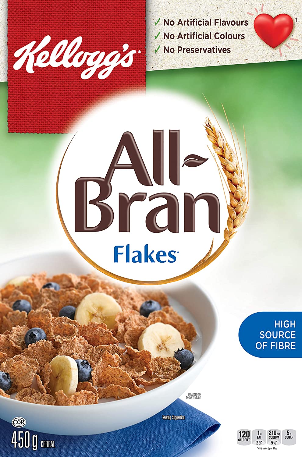 Kellogg's All-Bran Flakes Cereal 450g