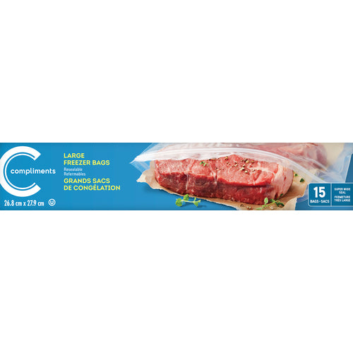 Compliments Large Freezer Bags 15ct