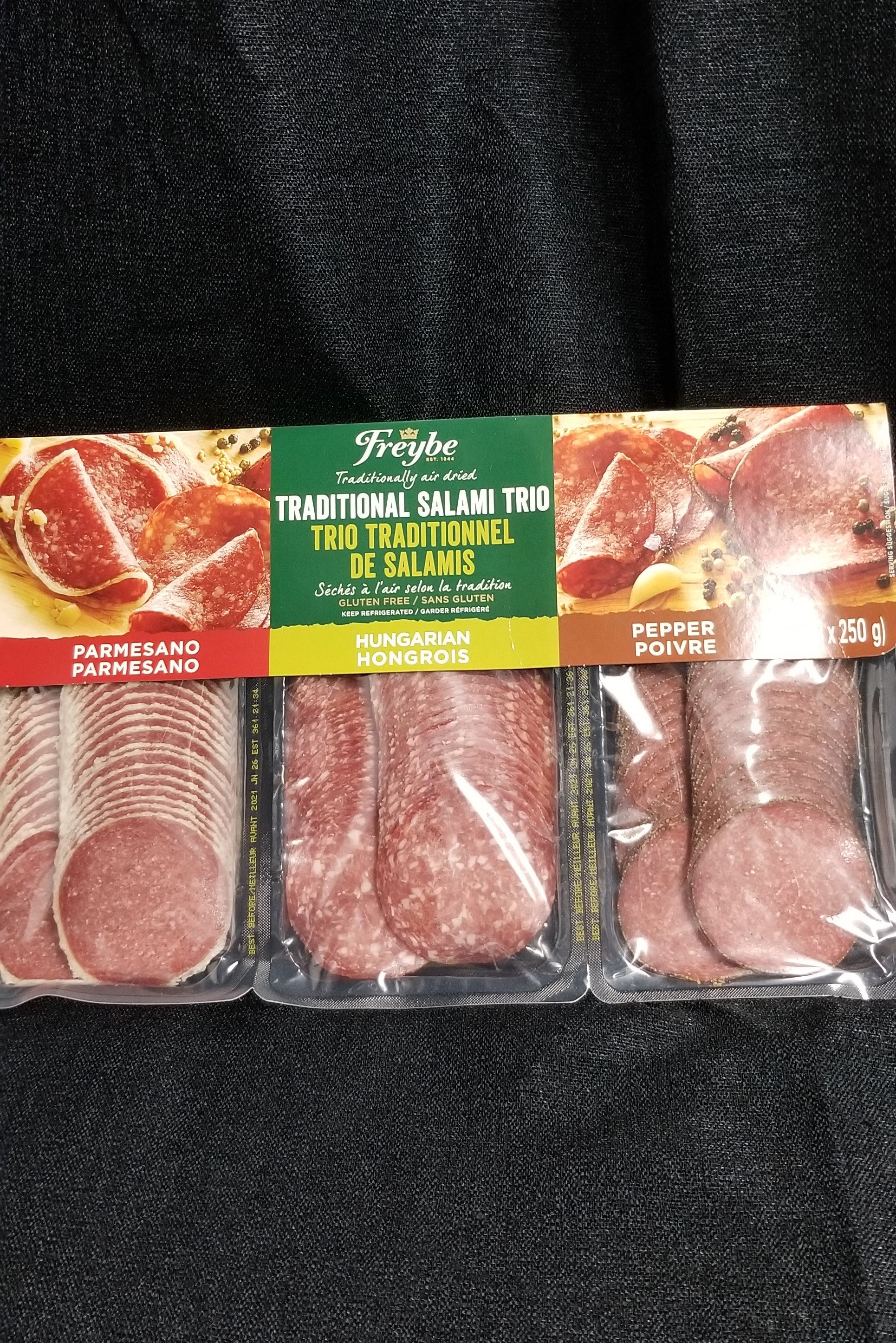 Freybe Traditional Trio Sliced Salami 3 x 250g