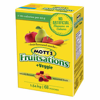 Mott's Fruitsations Gluten Free  Assorted Fruit Flavoured Snacks 68 x 1.5 kg