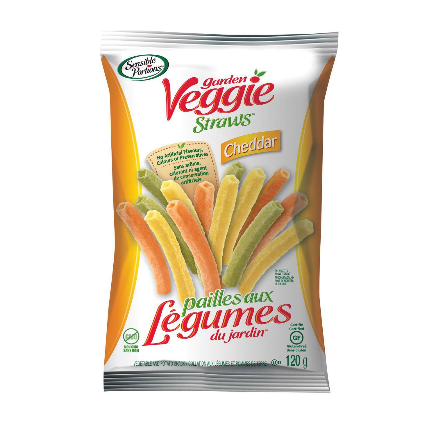 Sensible Portions  Garden Veggie Straws Cheddar Vegetable And Potato Snacks 120 g