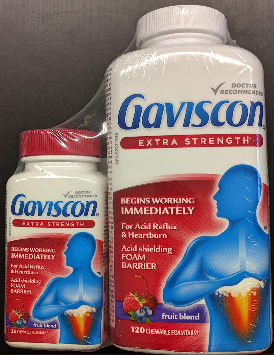 Gaviscon Fruit Blend Extra Strength Chewable Tablets  120ct + 25 Bonus