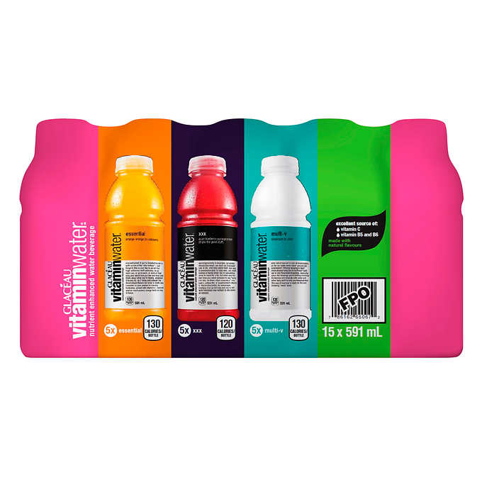 Glaceau Variety Pack Vitamin Water 15 x 591ml