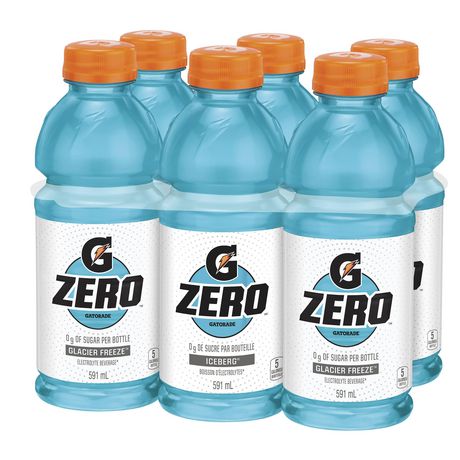 Gatorade G Zero Glacier Freeze Sports Drink 6 x 591ml