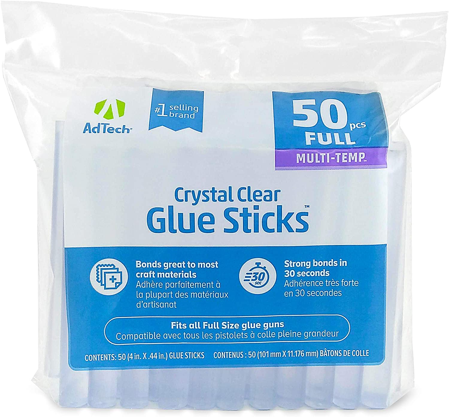 AdTech Crystal Clear Hot Glue Gun Sticks 50pk