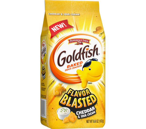 Pepperidge Farm Goldfish Baked Flavor Blasted Cheddar & Sour Cream Snacks 180g