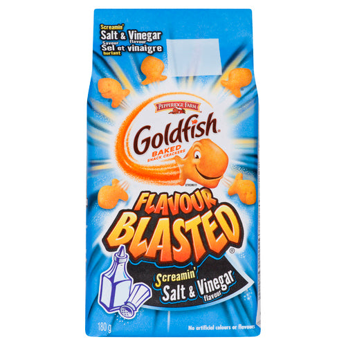 Pepperidge Farm Goldfish Flavor Blasted Screamin' Salt & Vinegar Goldfish Baked Snack Crackers 180g