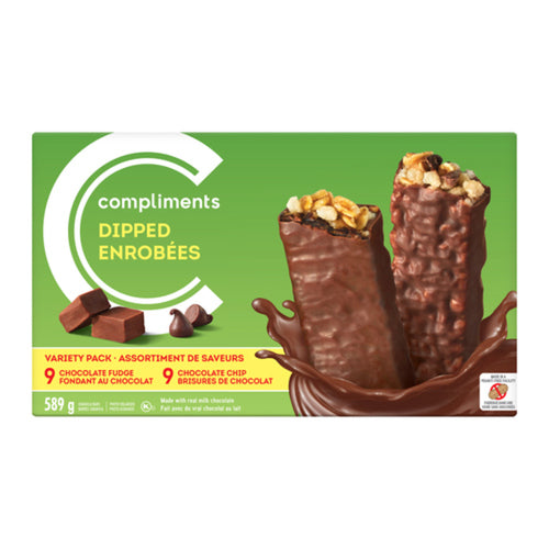 Compliments Variety Pack Dipped Granola Bars 589g