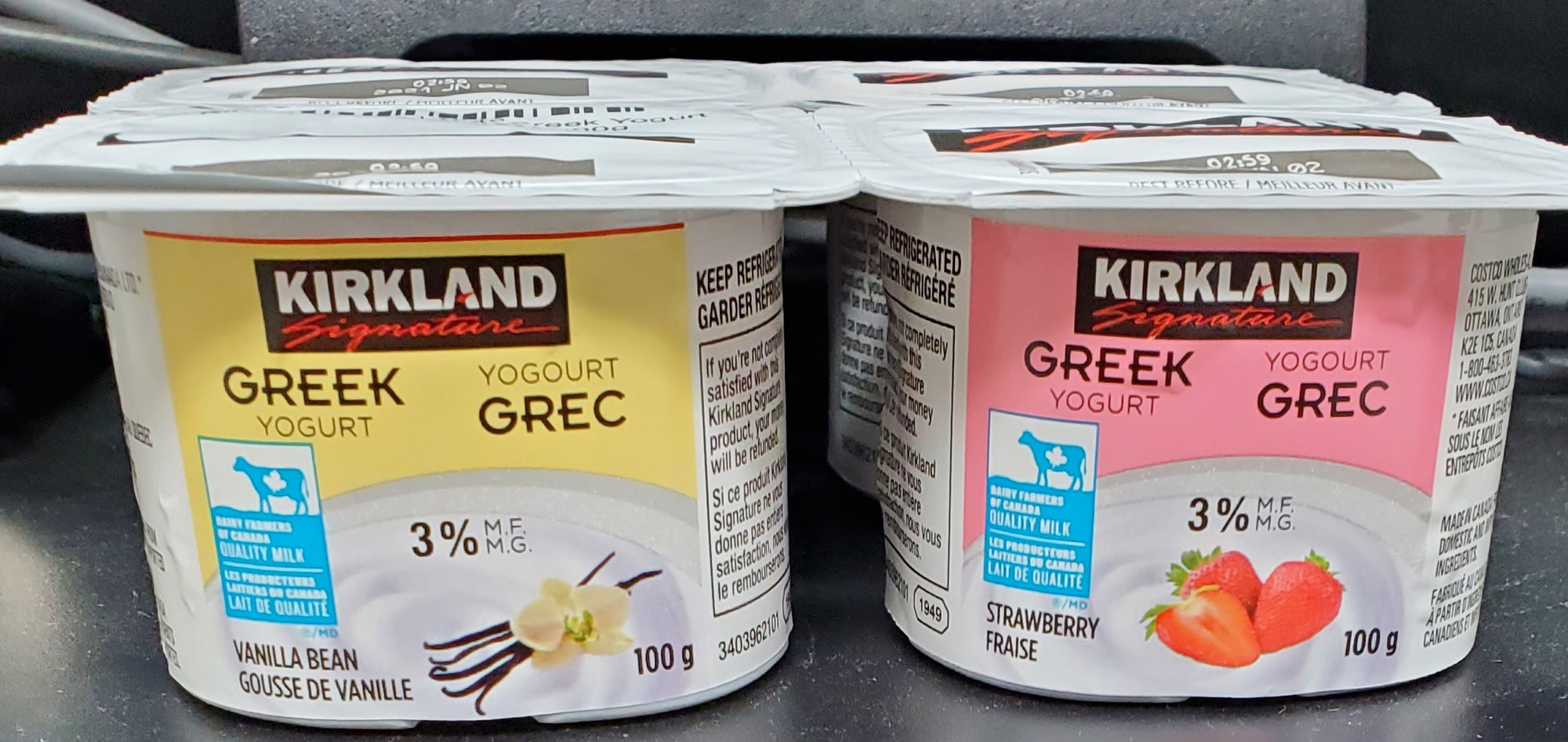 Kirkland Signature Greek  Assorted Yogurt 4 x 100g