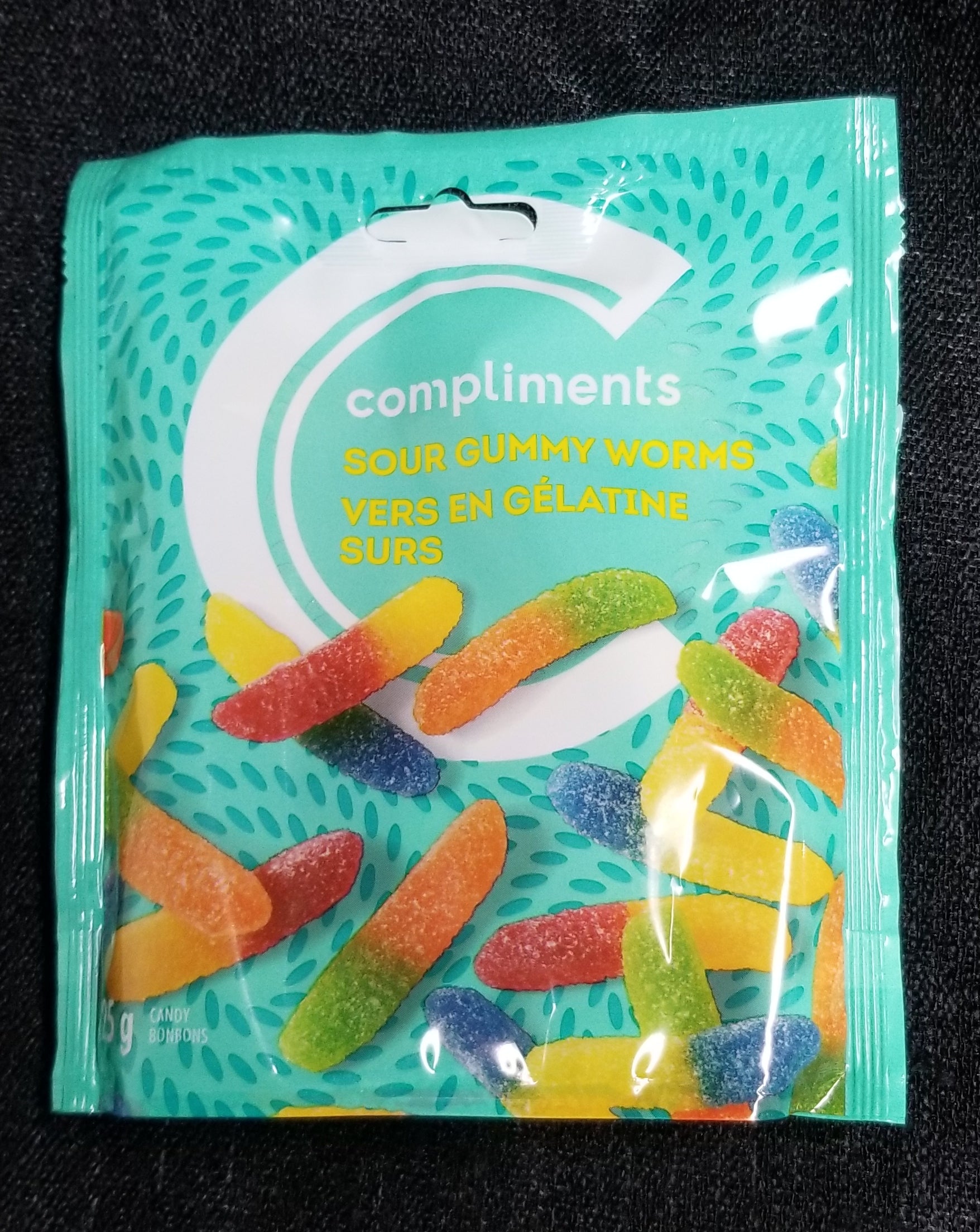 Compliments Sour Gummy Worms  Candy 125g