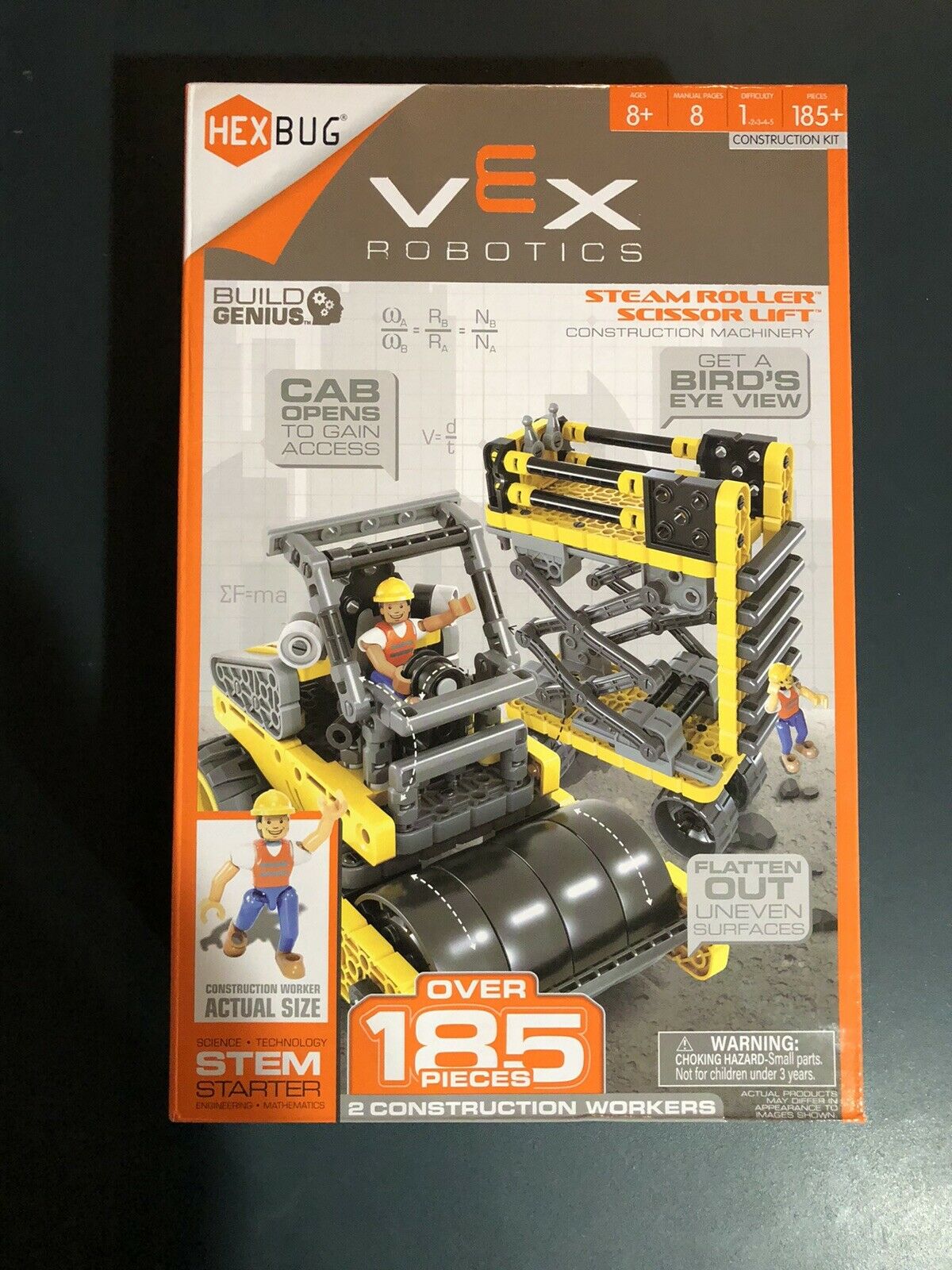 Hex Bug  VEX Robotics Steam Roller Scissor Lift Construction Kit 185 pc