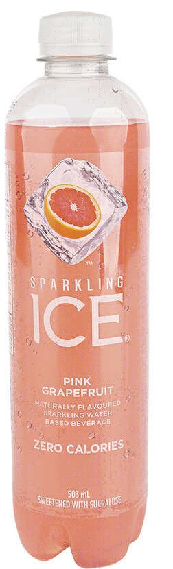 Sparkling Ice Pink Grapefruit Flavored Sparkling Water 503ml