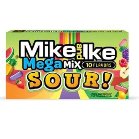 Mike & Ike Mega Mix Sour! Gluten Free Chewy Assorted Fruit Flavored  Candies 141g